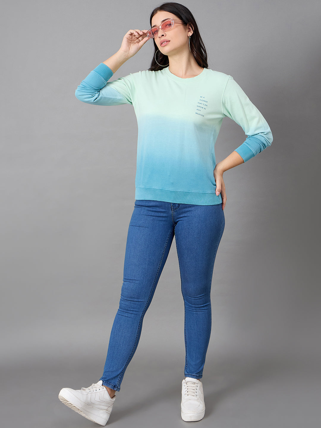 Green Round Neck Sweatshirt