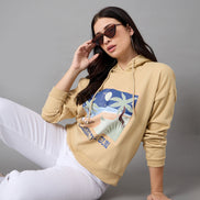 Beige Hooded Sweatshirt
