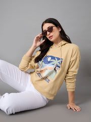Beige Hooded Sweatshirt