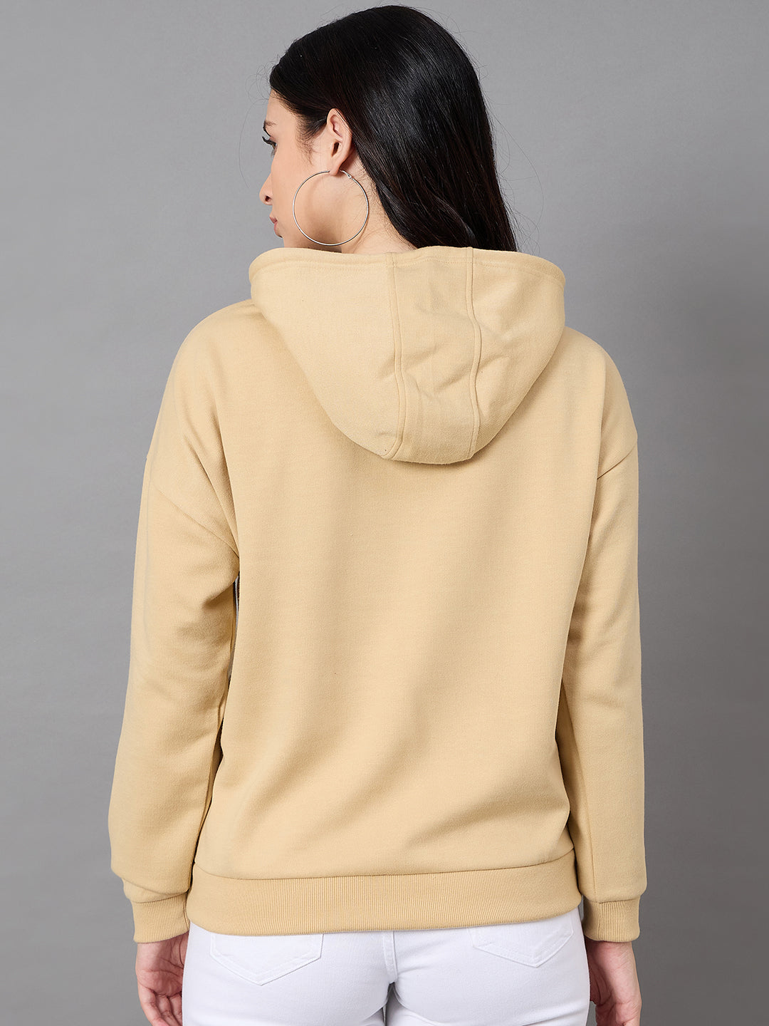 Beige Hooded Sweatshirt