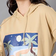 Beige Hooded Sweatshirt