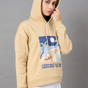 Beige Hooded Sweatshirt