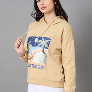 Beige Hooded Sweatshirt