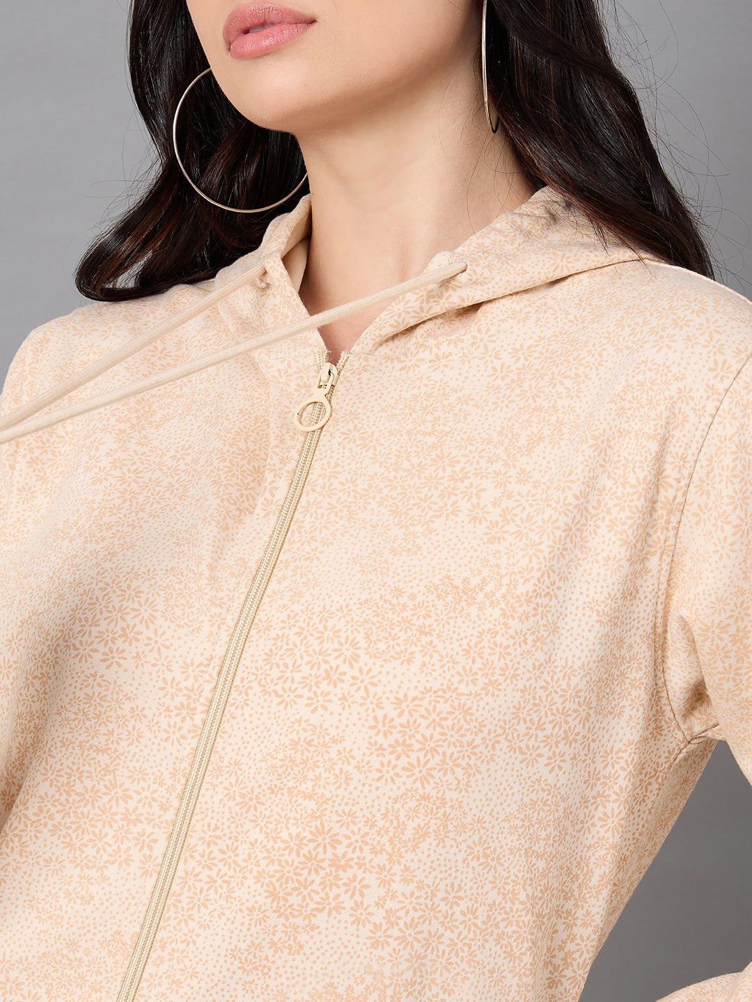 Light Peach Hooded Sweatshirt
