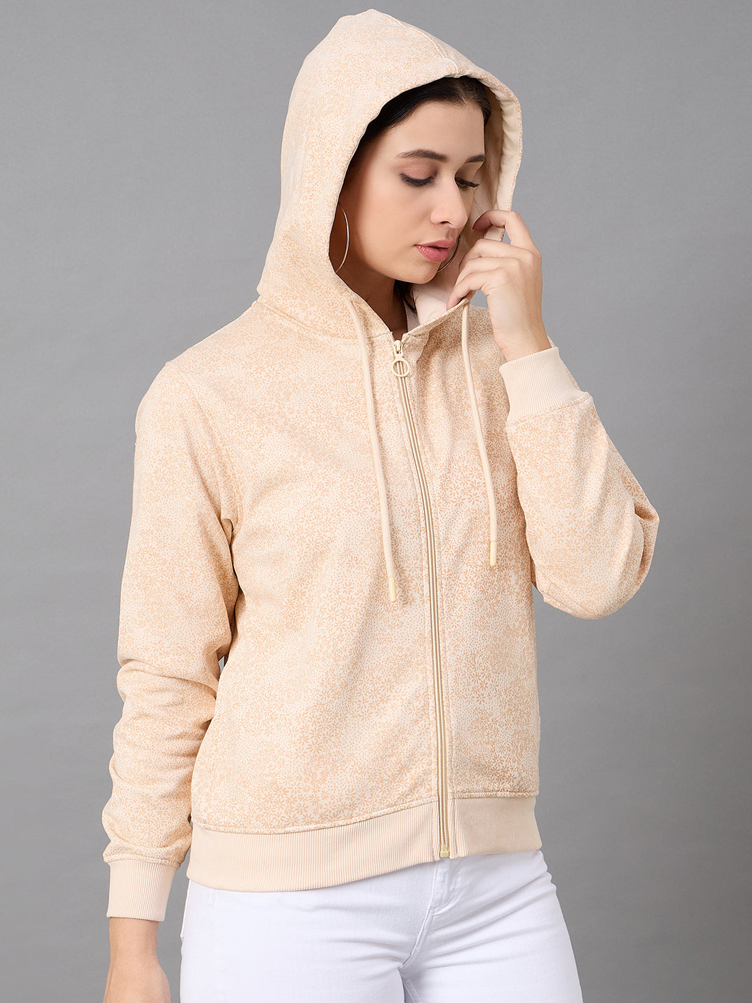 Light Peach Hooded Sweatshirt
