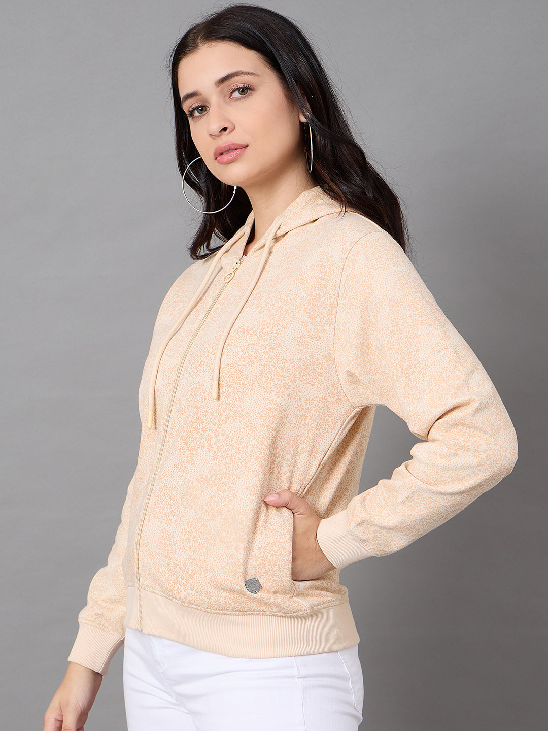 Light Peach Hooded Sweatshirt