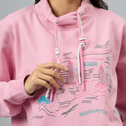 Pink Printed Sweatshirt
