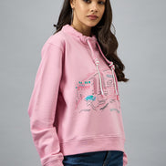 Pink Printed Sweatshirt
