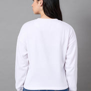 Off White Round Neck Sweatshirt