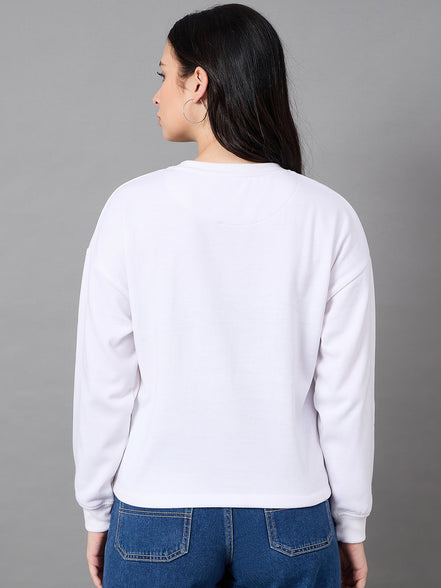 Off White Round Neck Sweatshirt