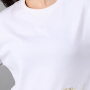 Off White Round Neck Sweatshirt