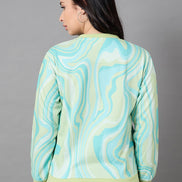 Aqua Green Round Neck Sweatshirt