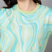 Aqua Green Round Neck Sweatshirt