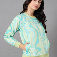 Aqua Green Round Neck Sweatshirt
