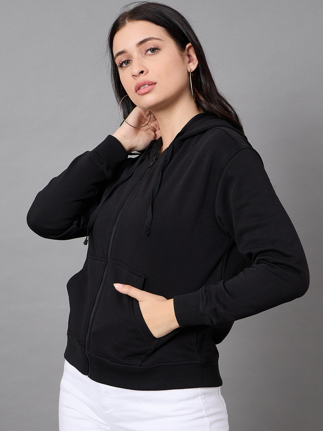 Black Hooded Sweatshirt