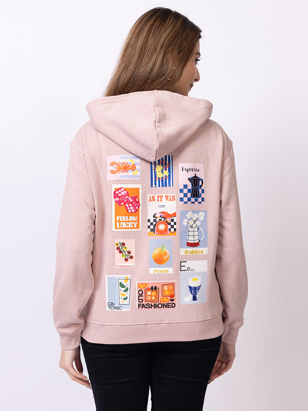 Pink Printed Sweatshirt