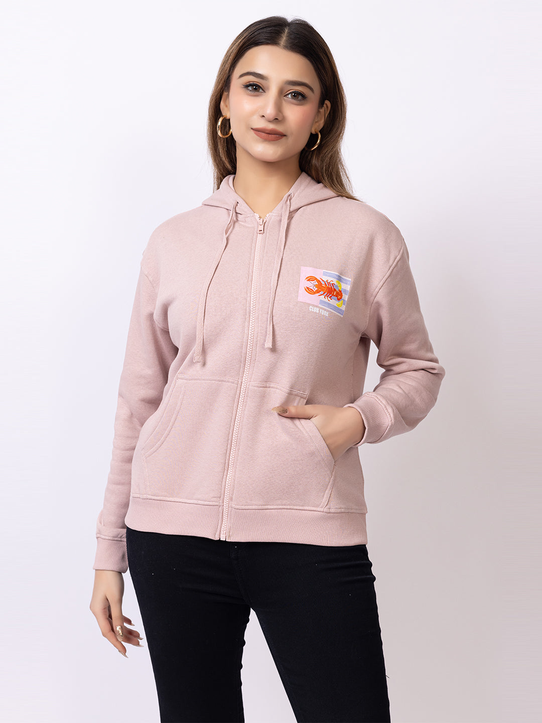 Pink Printed Sweatshirt