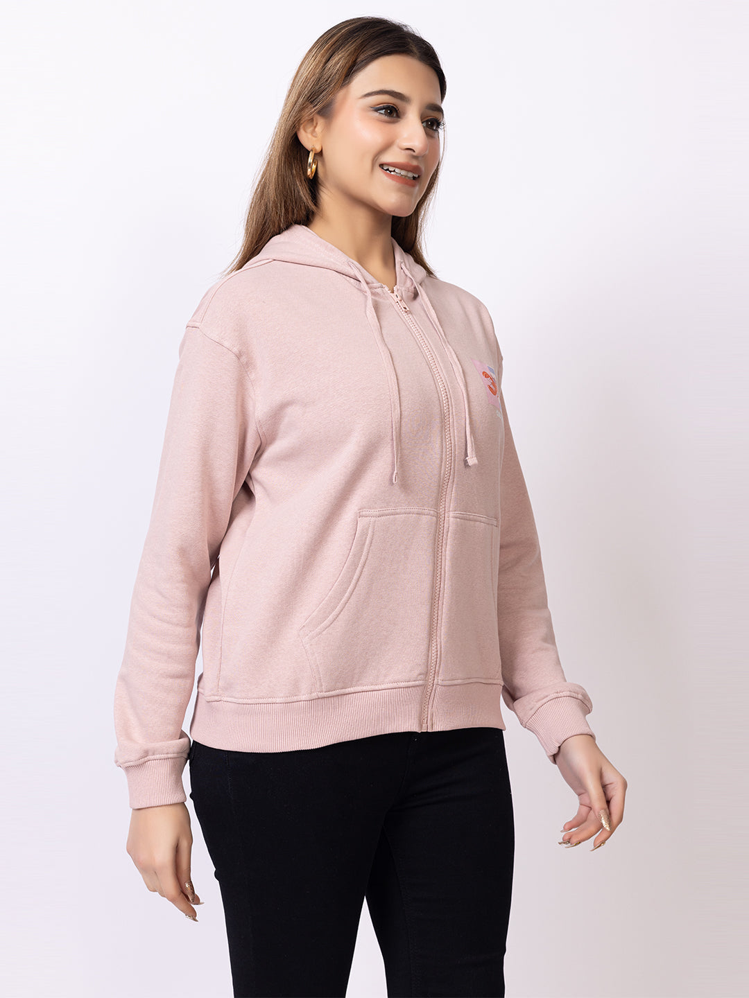 Pink Printed Sweatshirt