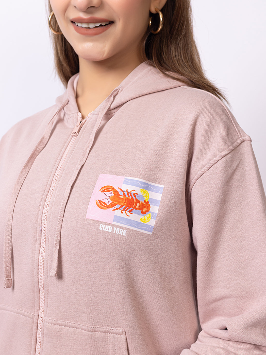 Pink Printed Sweatshirt