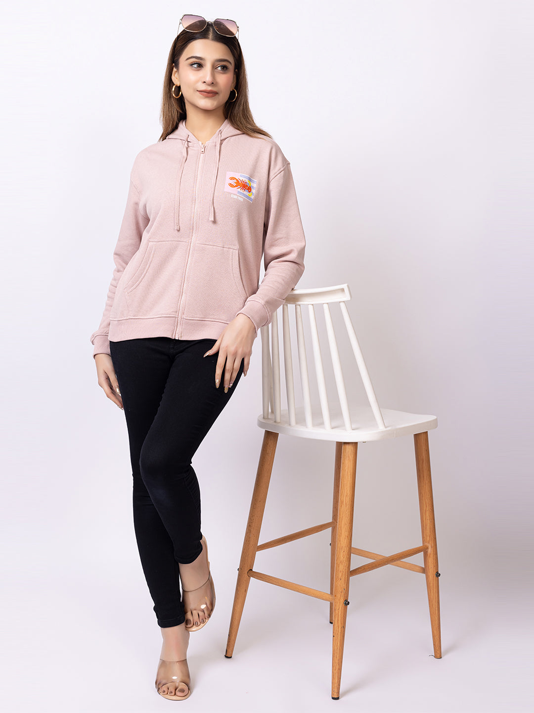 Pink Printed Sweatshirt