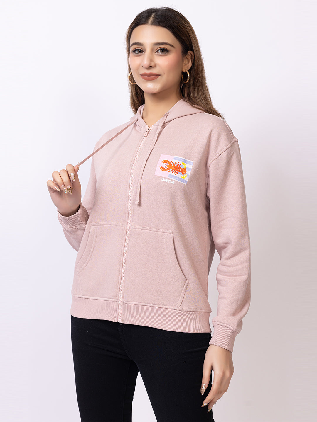 Pink Printed Sweatshirt