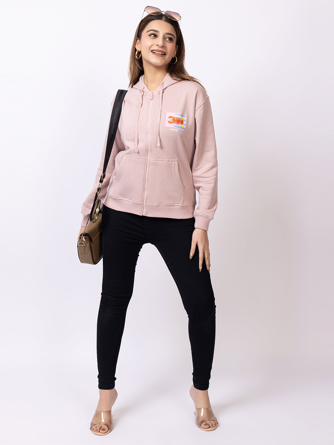 Pink Printed Sweatshirt