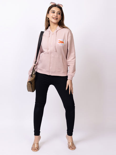 Pink Printed Sweatshirt