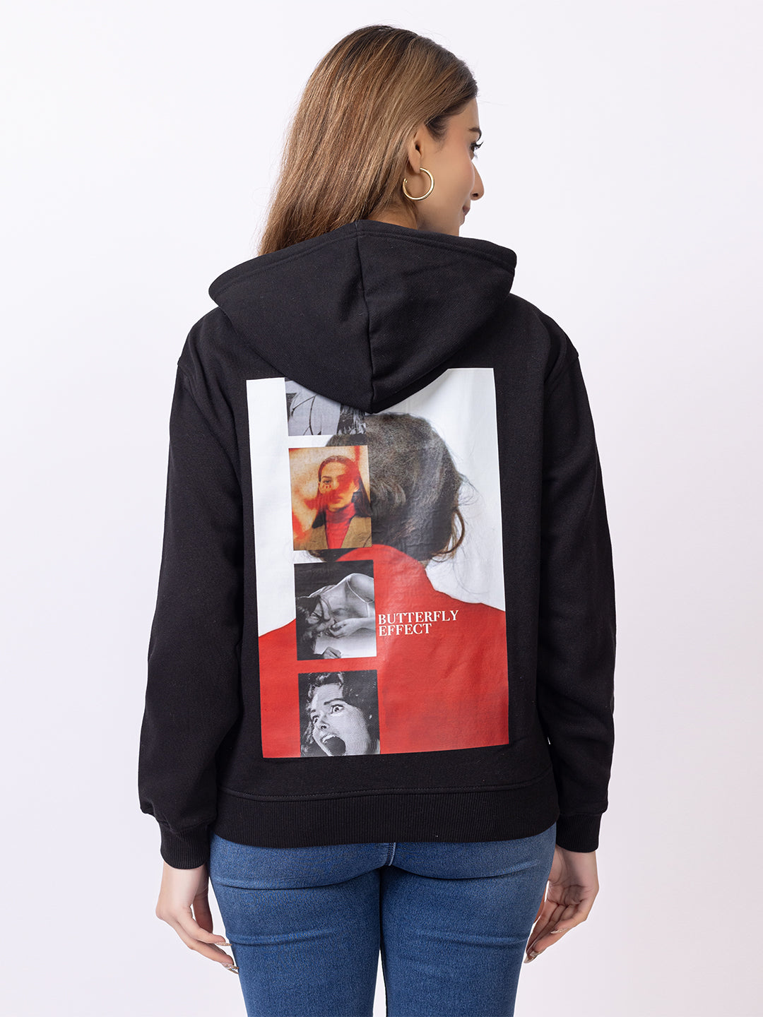 Black Printed Sweatshirt