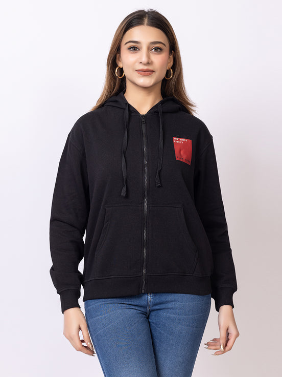 Black Printed Sweatshirt