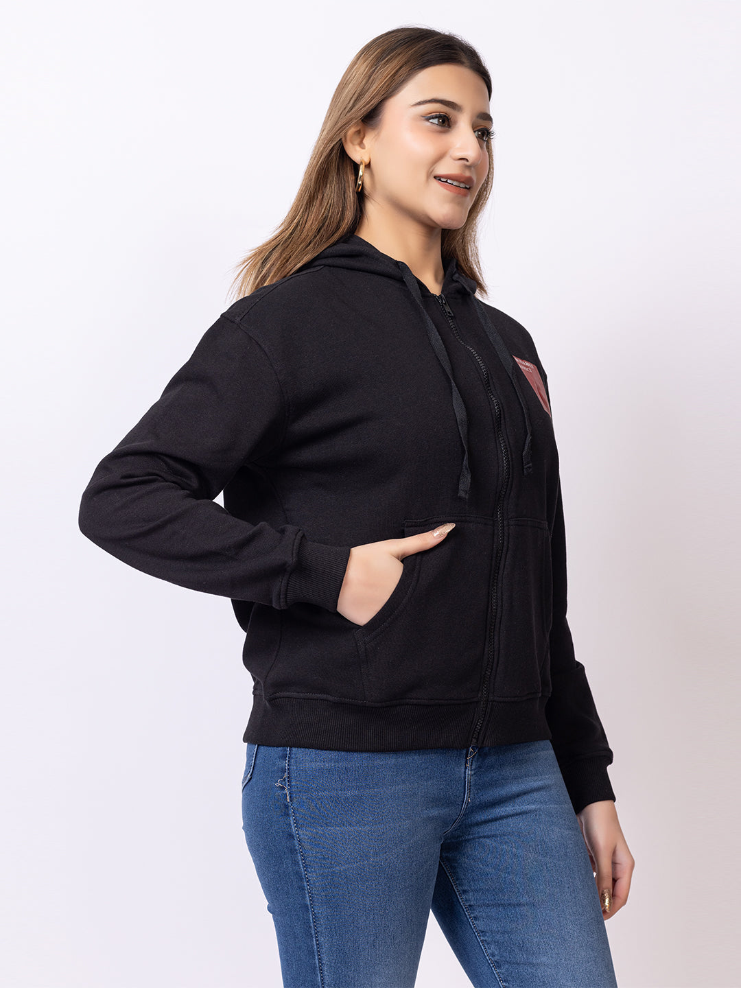 Black Printed Sweatshirt