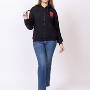 Black Printed Sweatshirt