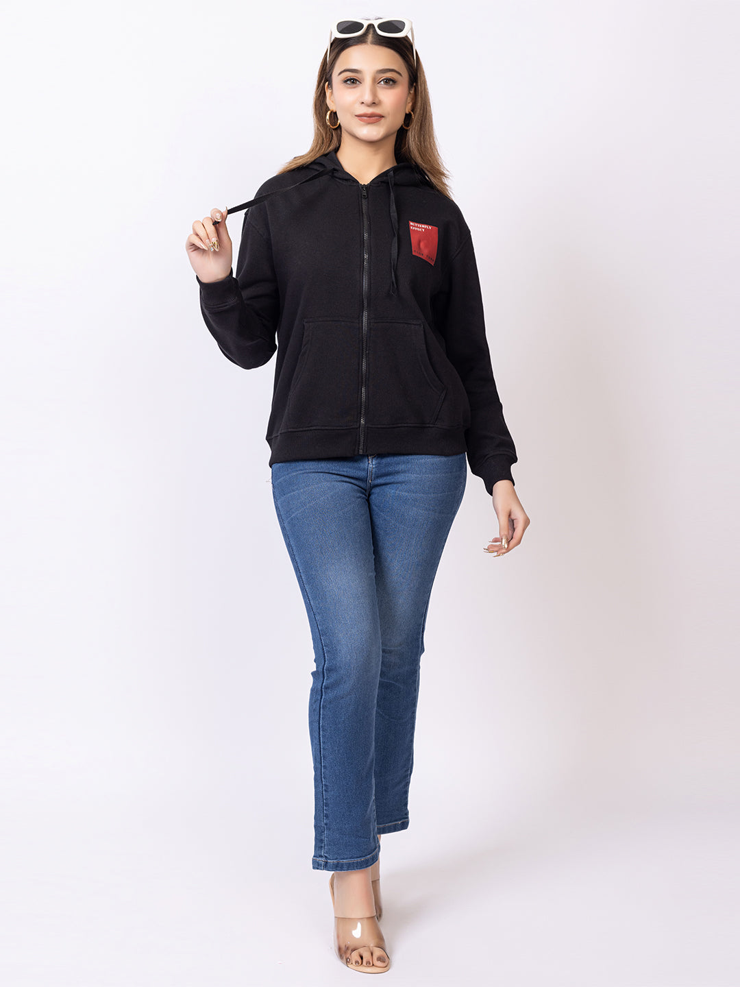 Black Printed Sweatshirt