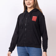 Black Printed Sweatshirt