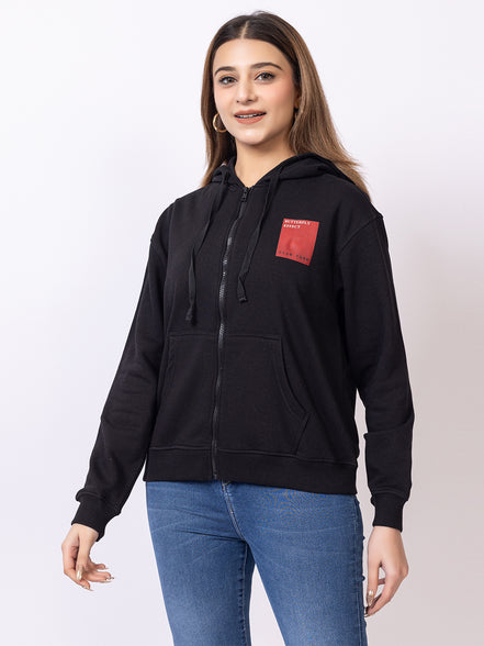 Black Printed Sweatshirt