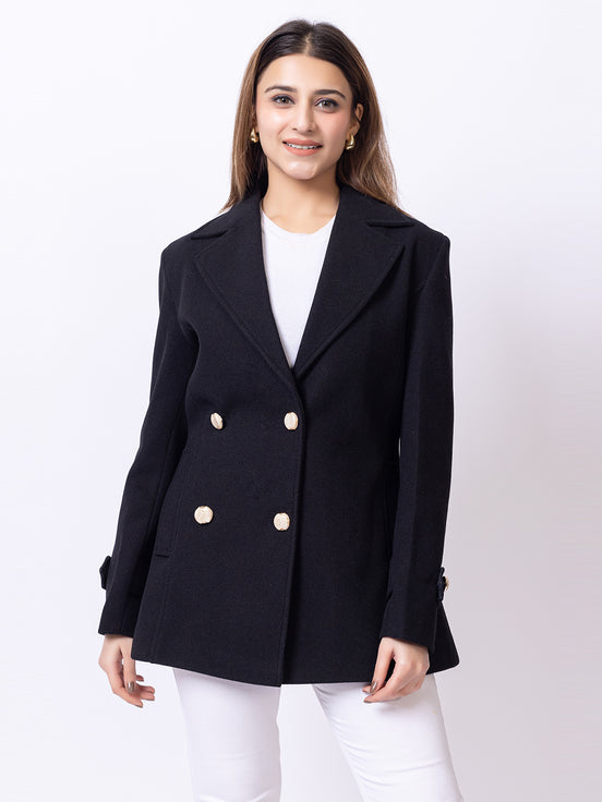 Black Solid Coat