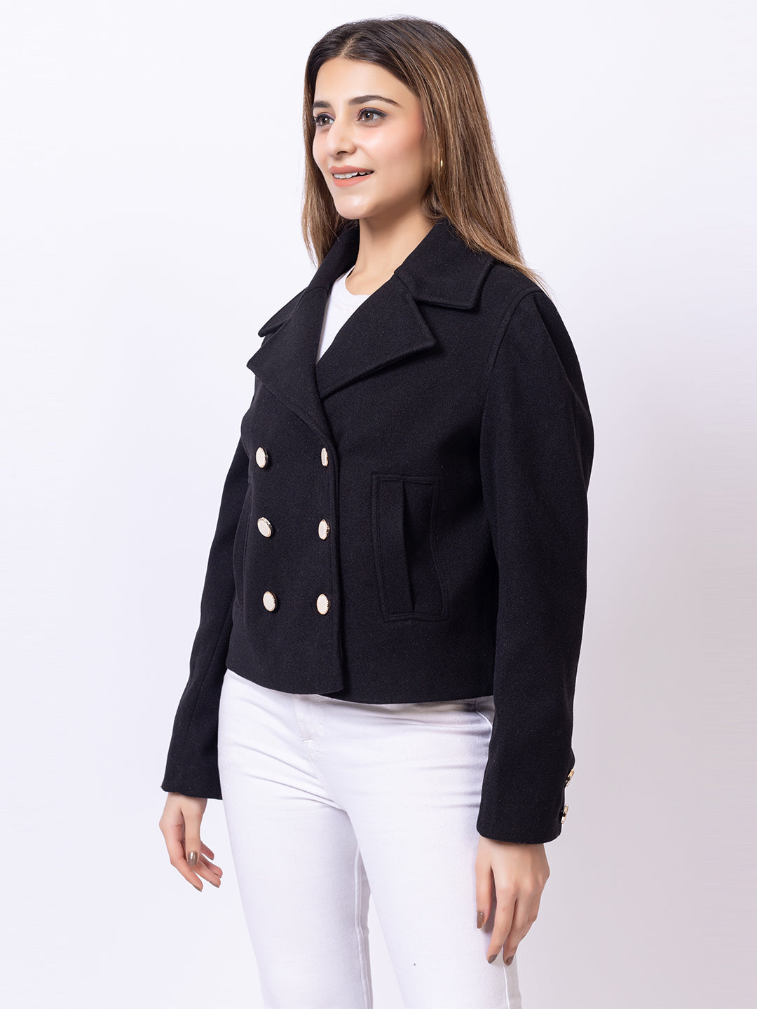 Black Solid Coat