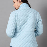 Aqua Blue High Neck Jacket