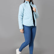 Aqua Blue High Neck Jacket