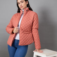 Rust High Neck Jacket