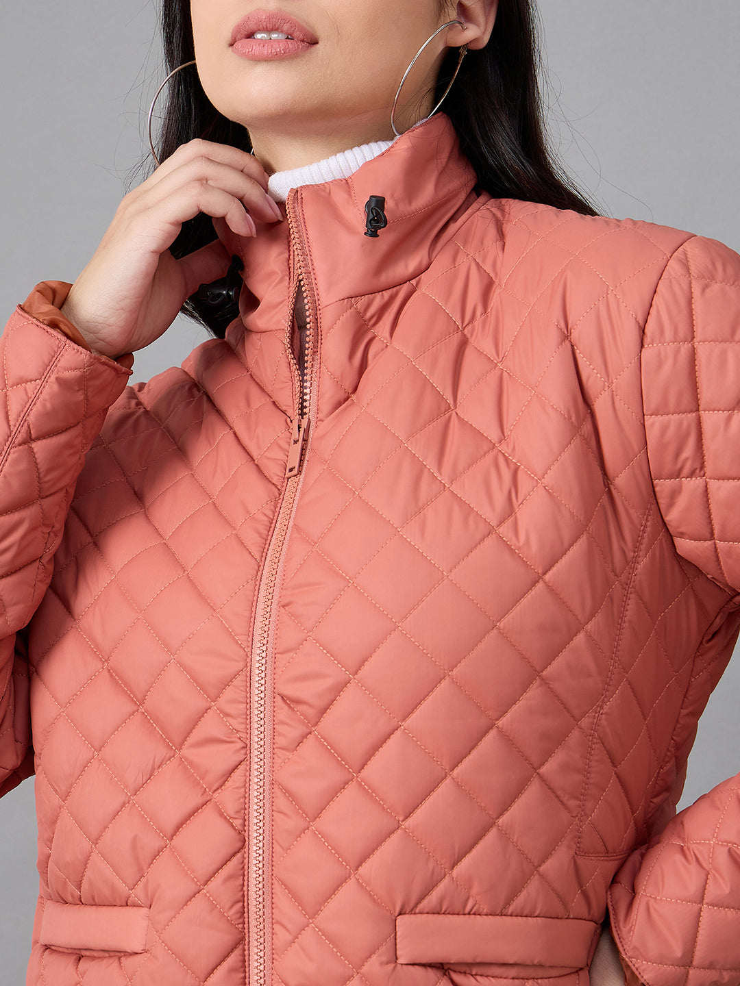 Rust High Neck Jacket