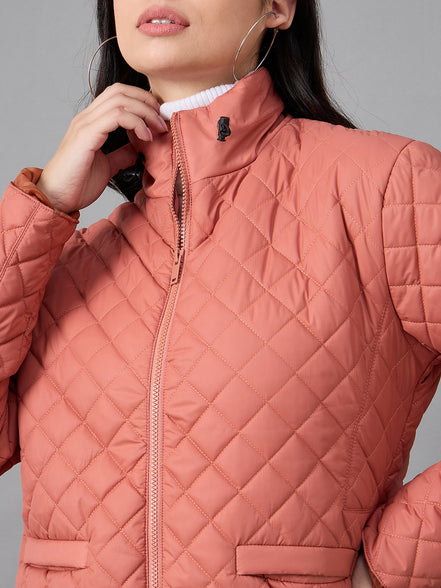 Rust High Neck Jacket