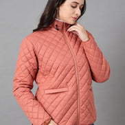 Rust High Neck Jacket