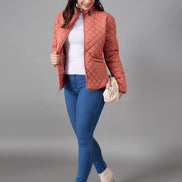 Rust High Neck Jacket