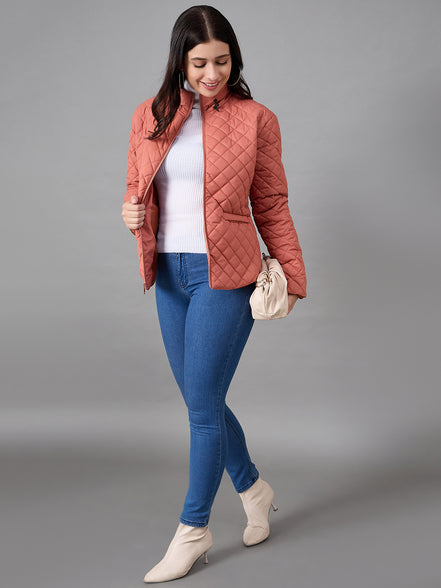 Rust High Neck Jacket