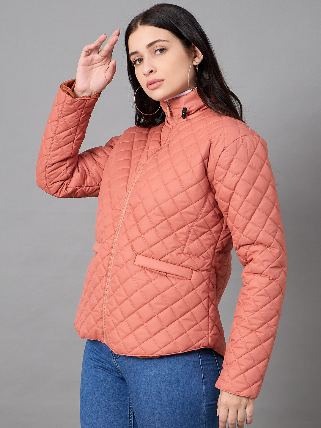 Rust High Neck Jacket