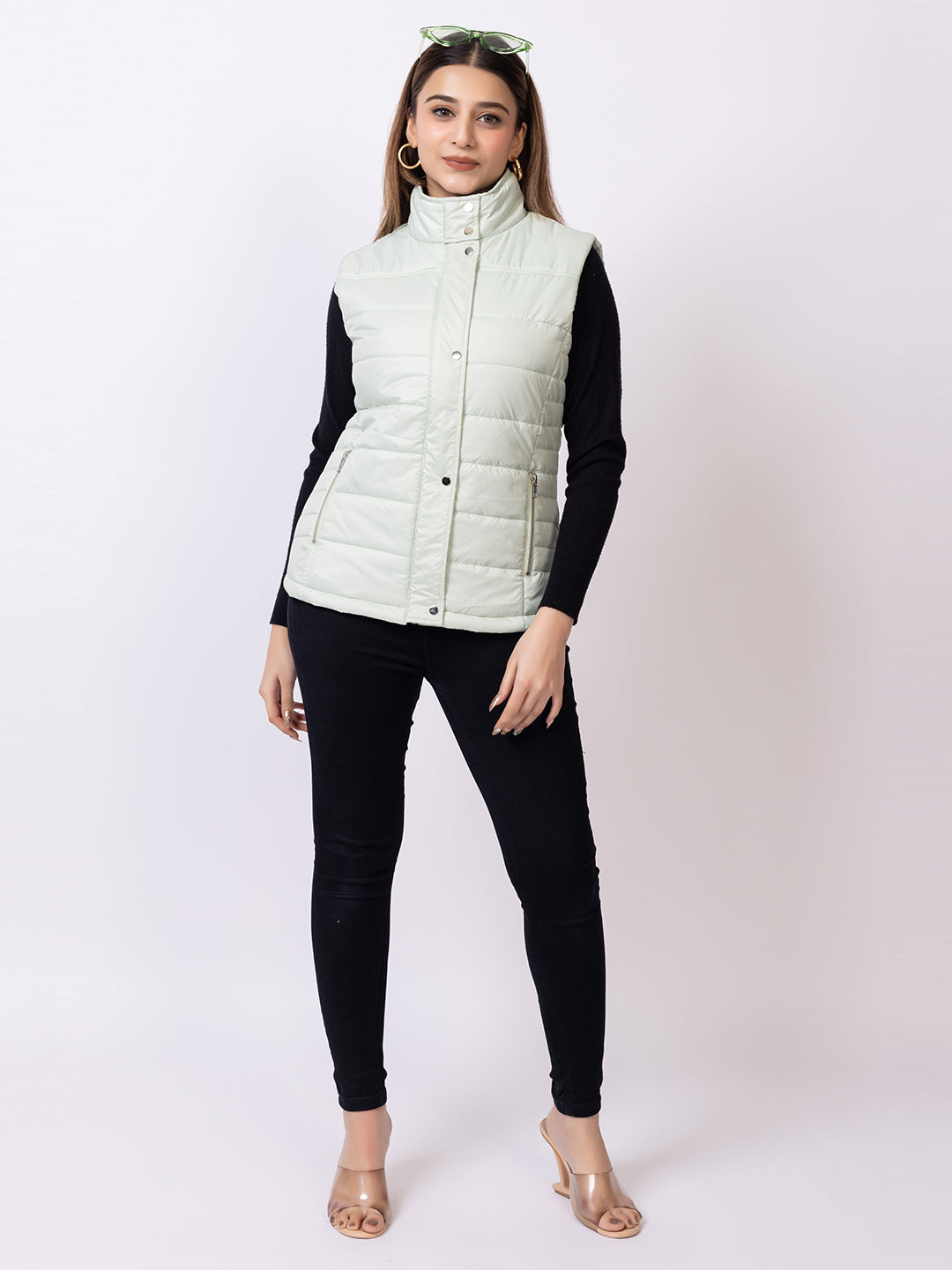 Sea Green Solid Jacket