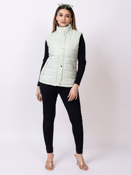 Sea Green Solid Jacket