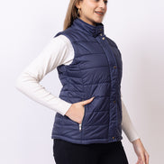 Navy Blue Solid Jacket