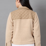 Camel Collared Neck Jacket
