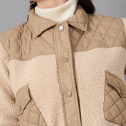Camel Collared Neck Jacket